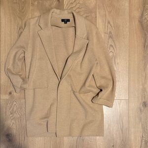 J Crew Women's Camel Open-Front Coatigan
